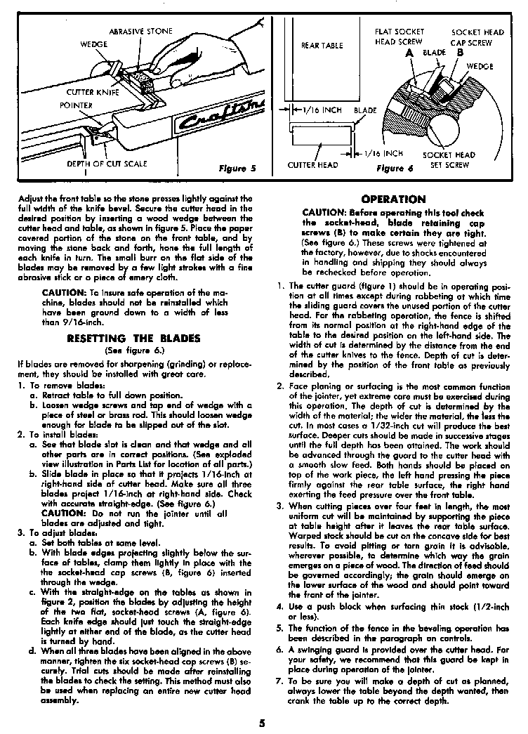 The following includes all pages for the Jointer manual except page 2